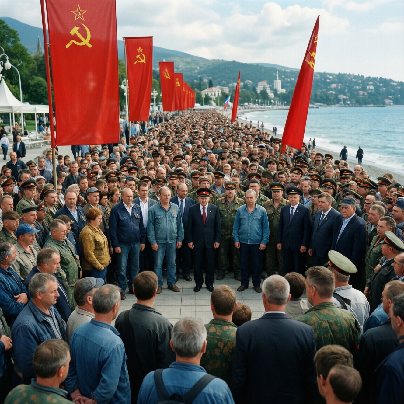 Алушта и возвращение советского языка: как встречу превратили в обязательную демонстрацию